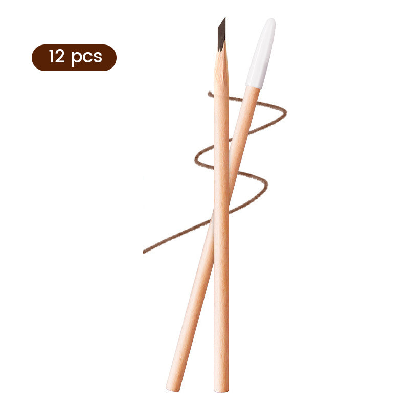 Waterproof Wooden Eyebrow Pencil(12 PCS)