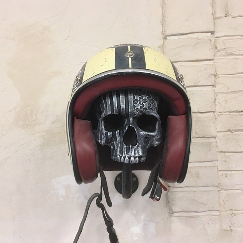 Motorcycle Skull Helmet Holder