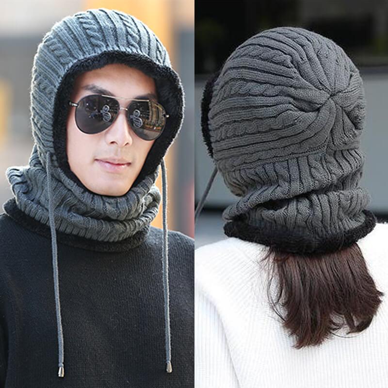 Face Scarf Snood Thermal Hooded Hat