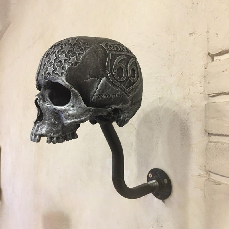 Motorcycle Skull Helmet Holder