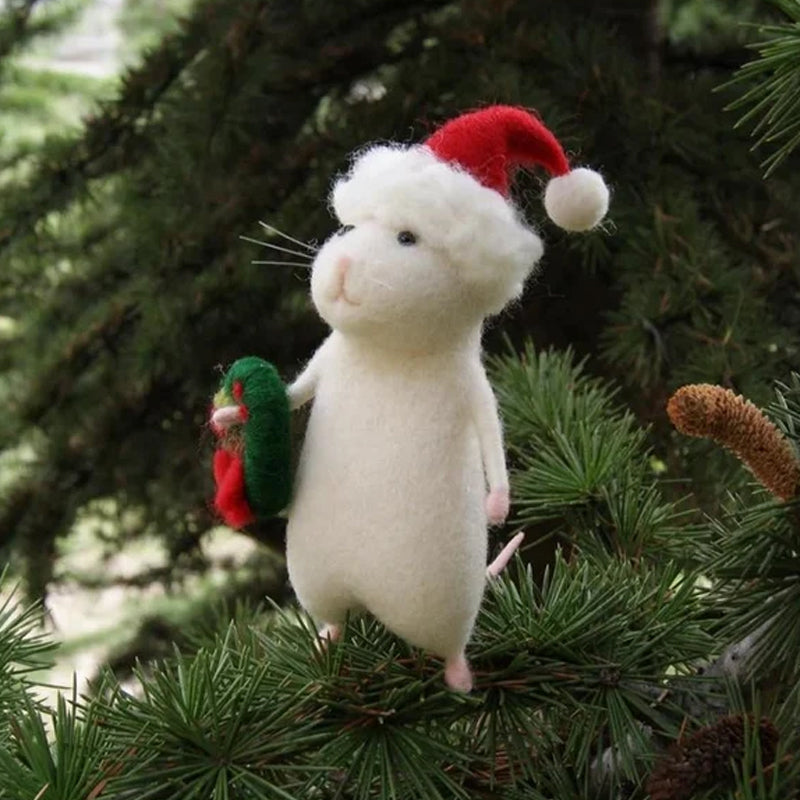 Cute Felt Mouse Ornament