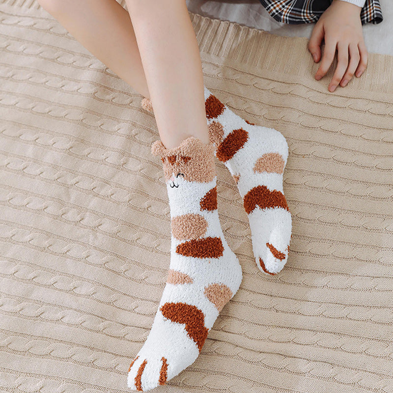 Warm Soft Cat Paw Socks