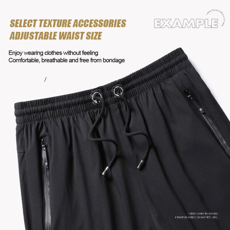 Men's Plus Size Ice Silk Stretch Shorts