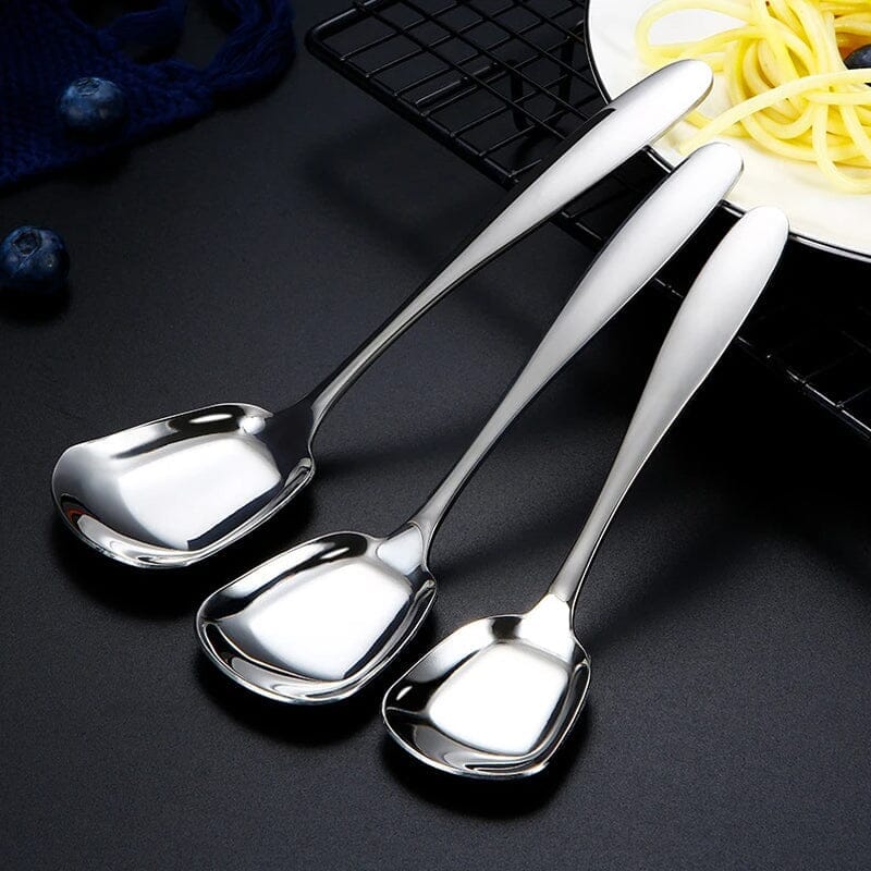 Square Head Stainless Steel Spoons