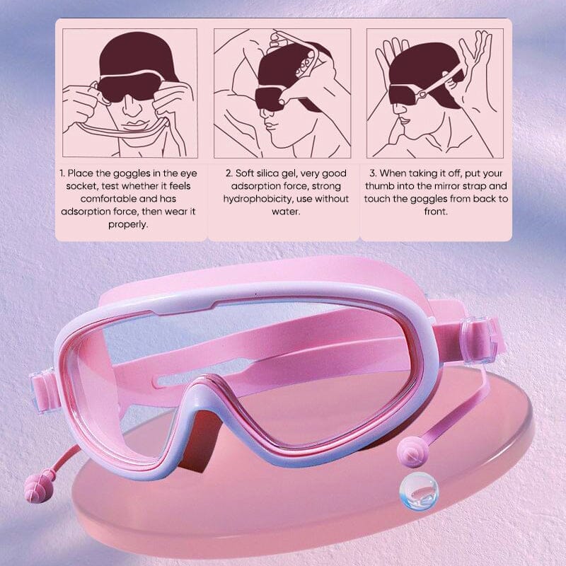 HD Large Frame Waterproof And Anti-fog Swimming Goggles🥽