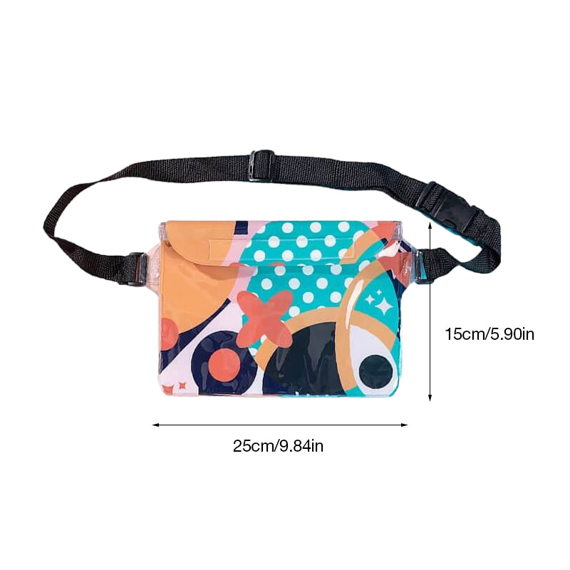 Touch Screen Tri-Fold Dive Cross-Body Belt Bag