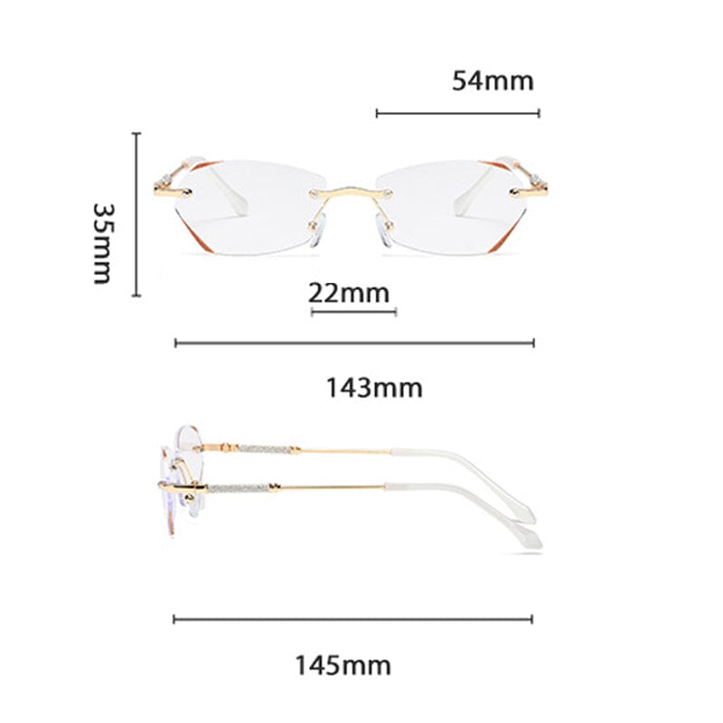 Fashionable Anti-blue Light Rimless Reading Glasses