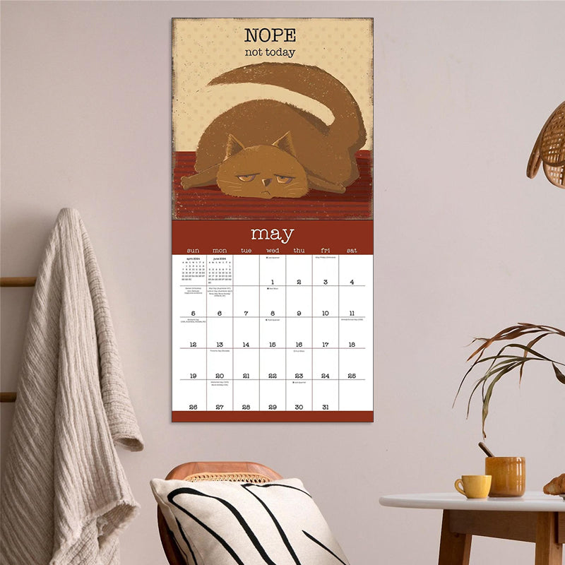 A Year of Snarky Cats 2024 Wall Calendar