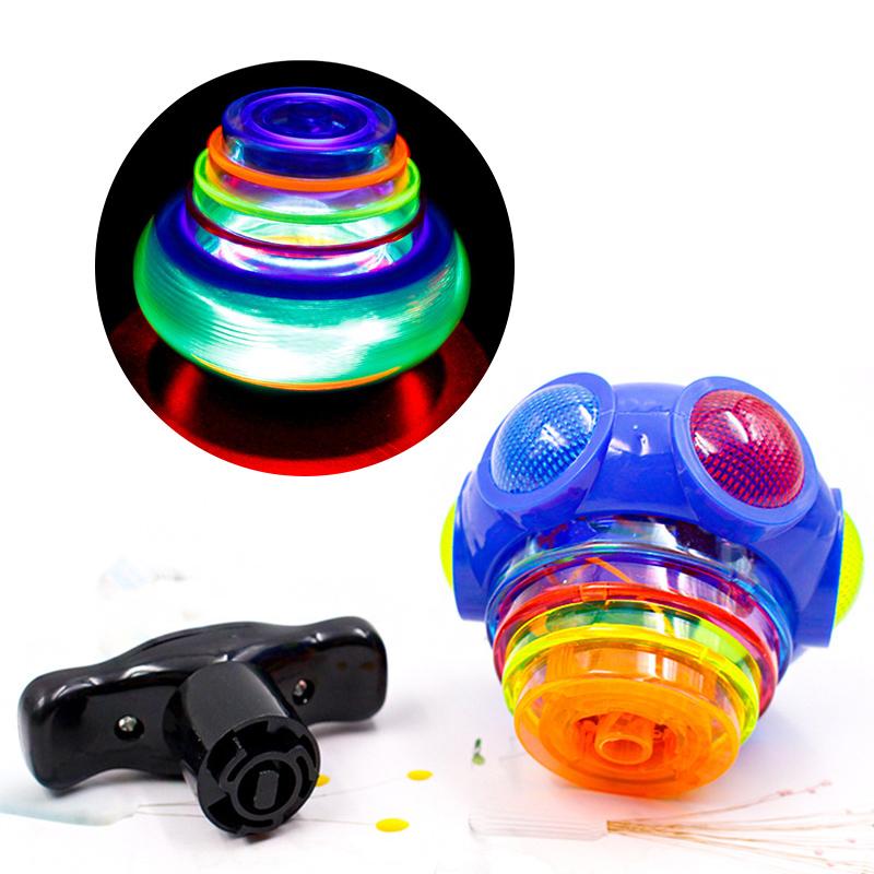 LED Flashing Light Music Spinning Top