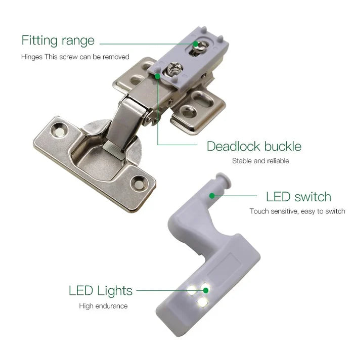 Hinge LED Sensor Light For Kitchen Bedroom(10 pcs)