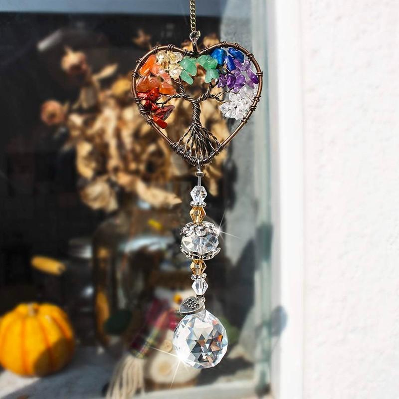 Crystal Wind Chime Tree Of Life Suncatcher